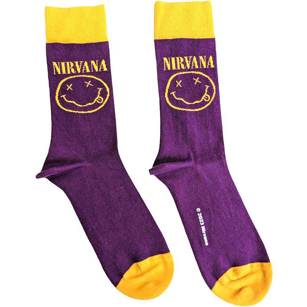 Nirvana Yellow Happy Face Purple