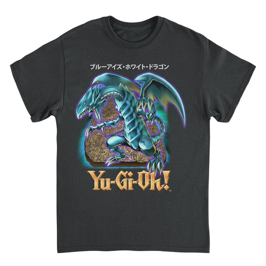 Yu-Gi-Oh Blue Eyes Dragon Black T-Shirt