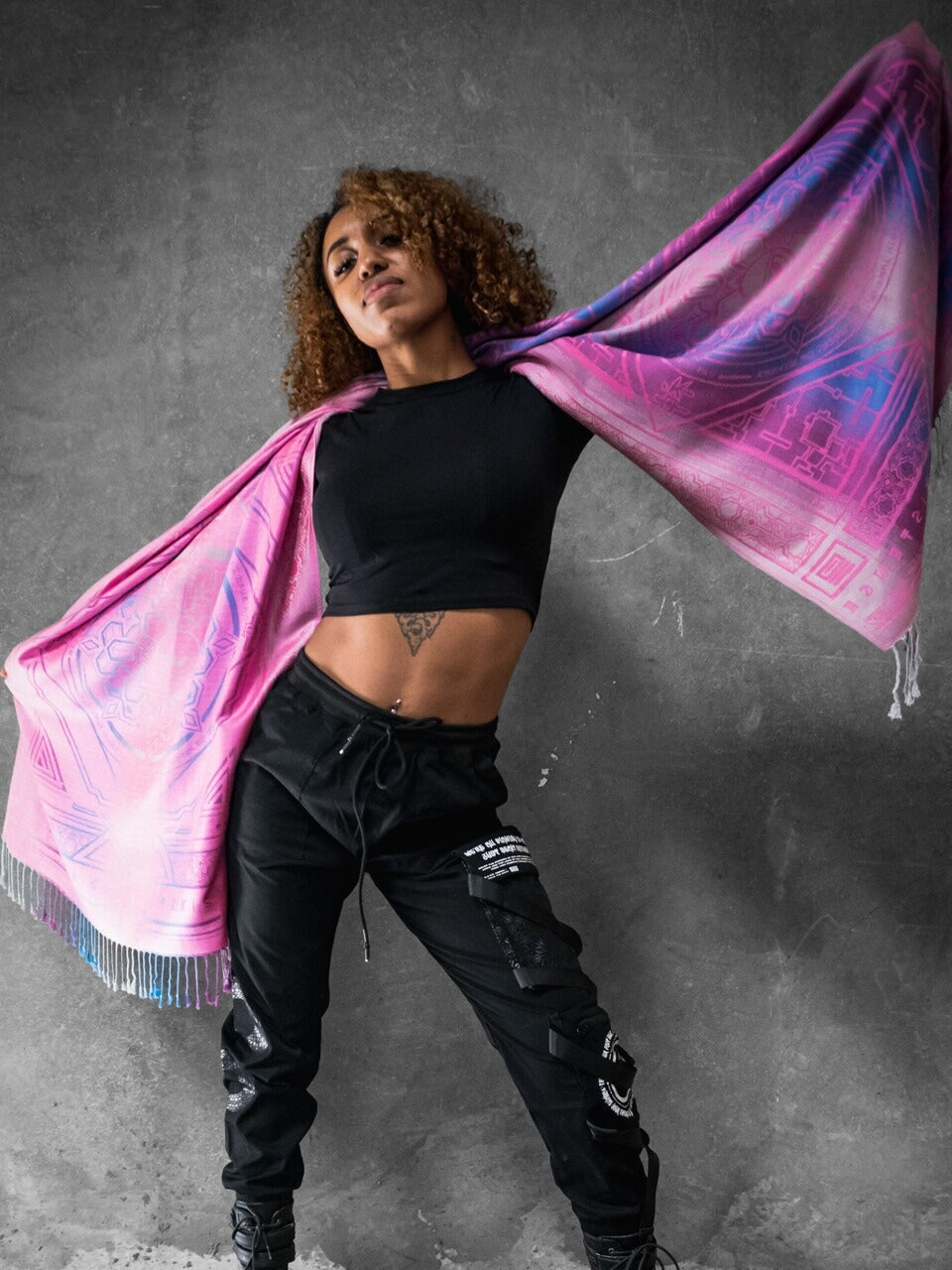 PINK AMETHYST DHARMA ✦ Festival Shawl