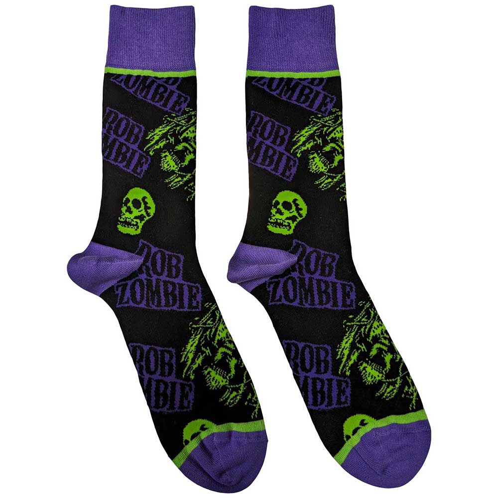 Rob Zombie Skull Face Green/Purple Black