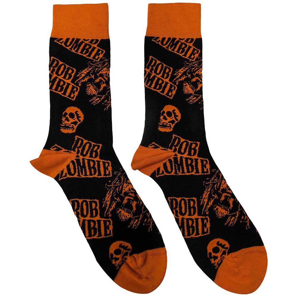 Rob Zombie Skull Face Orange Black