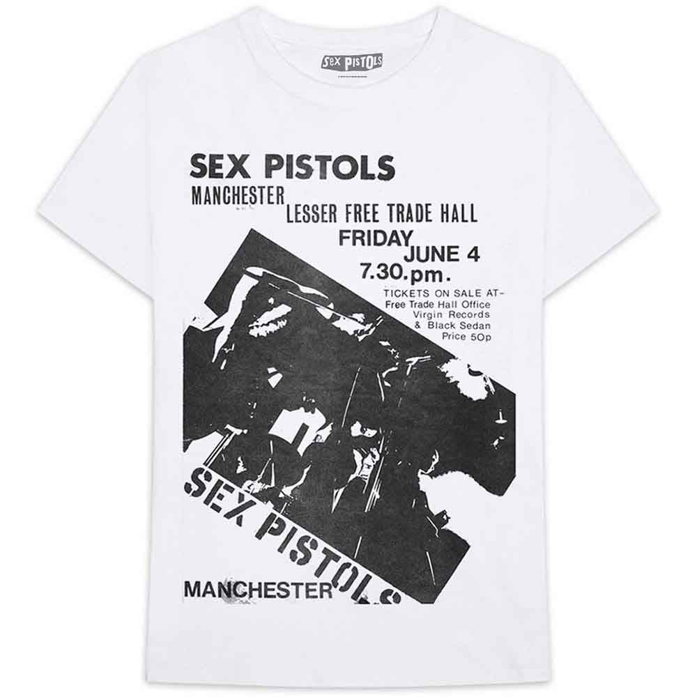 The Sex Pistols Manchester Flyer White