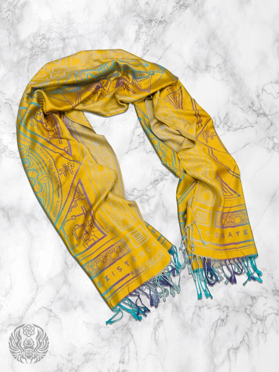 YELLOW AMETHYST DHARMA • Reversible Festival Shawl/Scarf