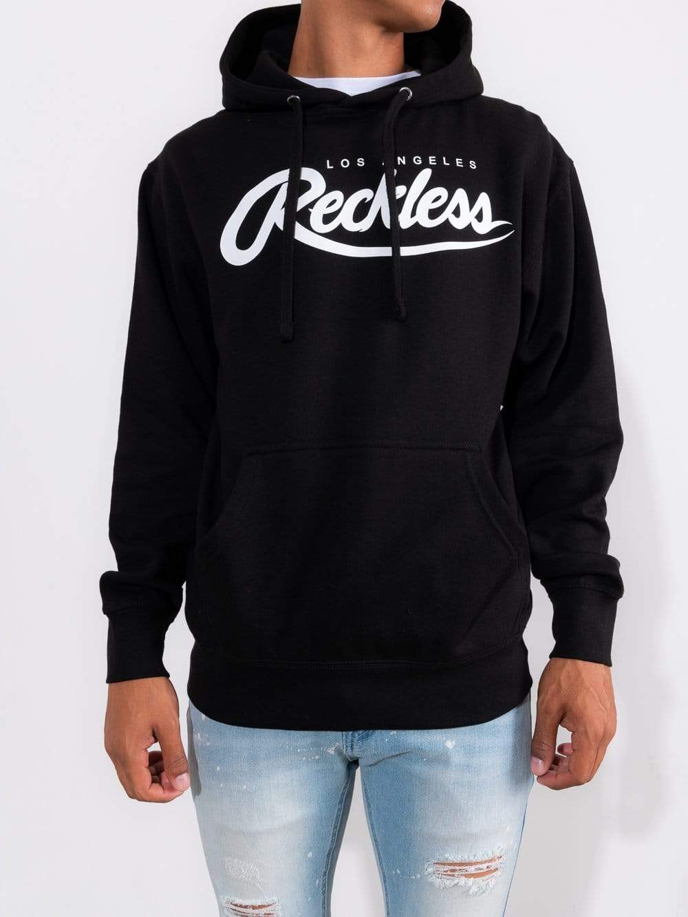 Big R Script Hoodie- Black/White