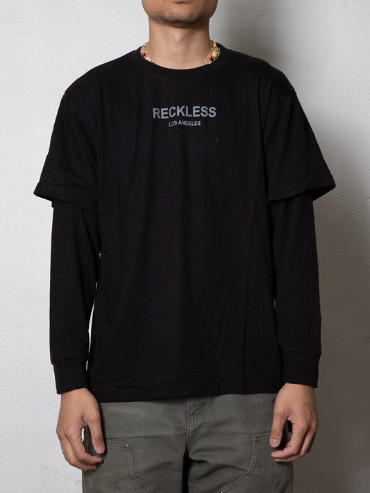 Reckless Double L/S Tee - Black
