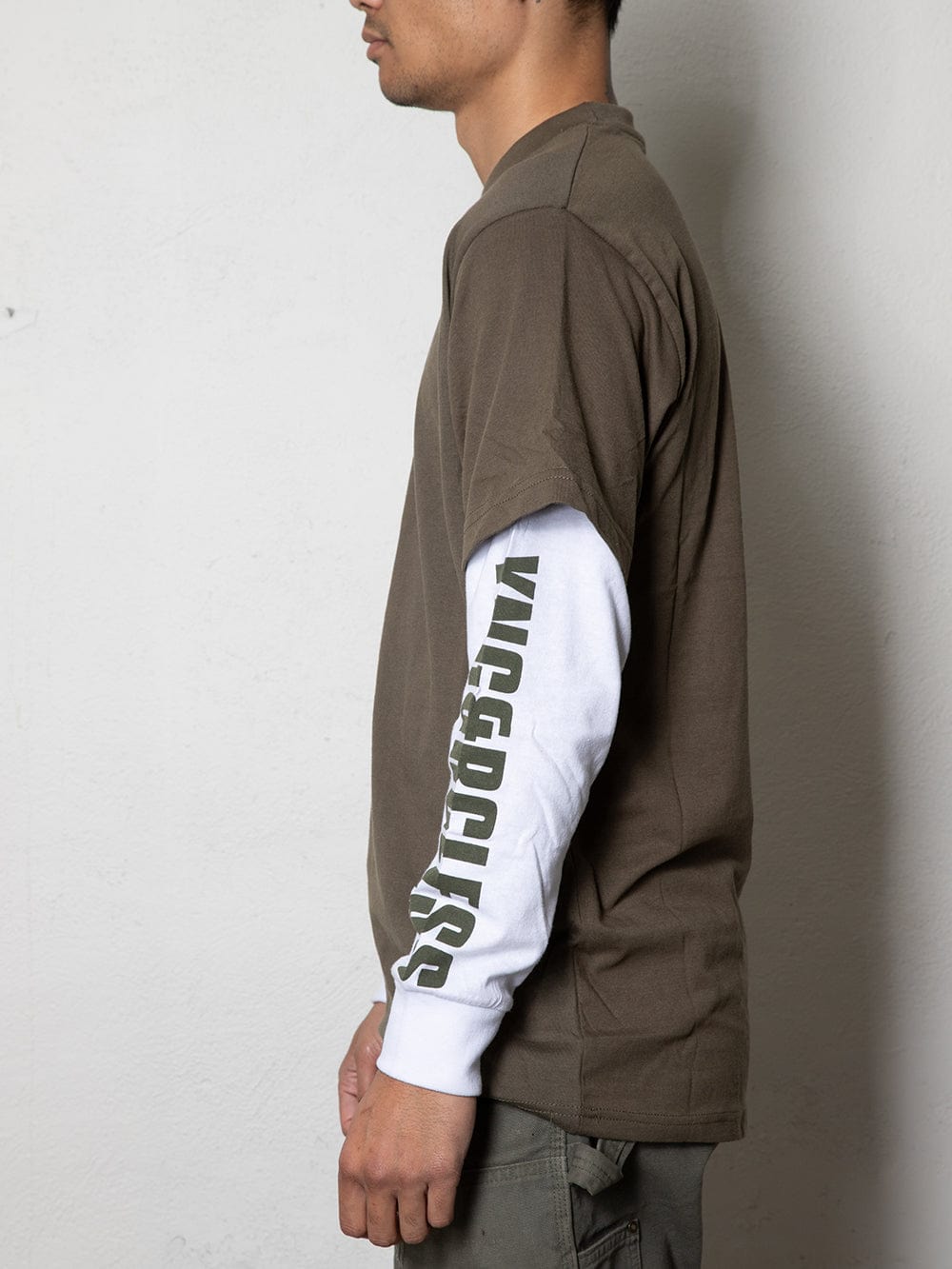 Reckless Double L/S Tee - Olive